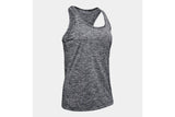 NNEKG Under Armour Womens Tech Twist Tank (Black Metallic Silver Size XL)