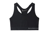 NNEKG Under Armour Womens Armour Mid Keyhole Bra (Black Black Metallic Silver Size L)