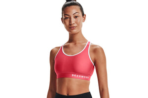 NNEKG Under Armour Womens Armour Mid Keyhole Bra (Brilliance White Size L)