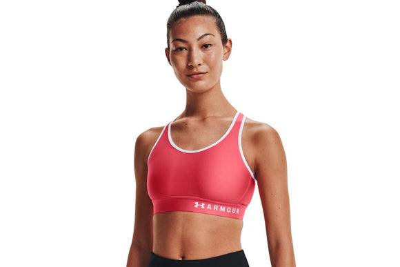 NNEKG Under Armour Womens Armour Mid Keyhole Bra (Brilliance White Size XS)