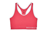 NNEKG Under Armour Womens Armour Mid Keyhole Bra (Brilliance White Size L)