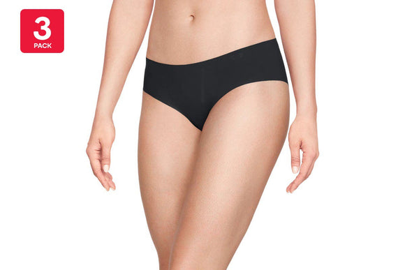 NNEKG Under Armour Womens Hipster 3 Pack (Black Nude Dash Pink Size S)
