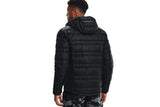 NNEKG Under Armour Mens Armour Down Hooded Jacket (Black Pitch Gray Size L)