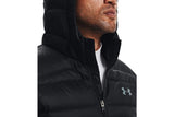 NNEKG Under Armour Mens Armour Down Hooded Jacket (Black Pitch Gray Size XL)