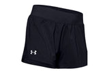 NNEKG Under Armour Womens Launch SW 3 Shorts (Black Black Reflective Size L)