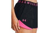 NNEKG Under Armour Womens Play Up Shorts 3.0 (Black Cerise Cerise Size M)