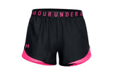 NNEKG Under Armour Womens Play Up Shorts 3.0 (Black Cerise Cerise Size M)