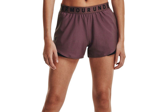 NNEKG Under Armour Womens Play Up 3.0 Shorts (Ash Plum Black Black Size L)
