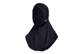 NNEKG Under Armour Womens Sport Hijab Hoods (Black Black Silver Size XS S)