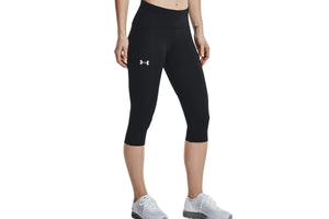 NNEKG Under Armour Womens Fly Fast Speed Capri Tights (Black Black Reflective Size XL)