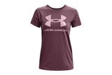 NNEKG Under Armour Womens Live Sportstyle Graphic Short Sleeve Tee (Ash Plum Mauve Pink Size XS)