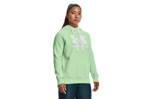 NNEKG Under Armour Womens Rival Fleece Logo Hoodie (Aqua Foam White Size L)