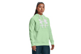 NNEKG Under Armour Womens Rival Fleece Logo Hoodie (Aqua Foam White Size L)