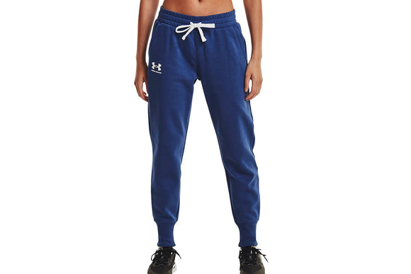NNEKG Under Armour Womens Rival Fleece Joggers (Indigo White Size M)