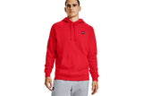 NNEKG Under Armour Mens Rival Fleece Hoodie (Red Onyx White Size M)