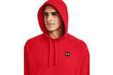 NNEKG Under Armour Mens Rival Fleece Hoodie (Red Onyx White Size M)