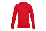 NNEKG Under Armour Mens Rival Fleece Hoodie (Red Onyx White Size S)