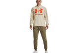 NNEKG Under Armour Mens Rival Fleece Big Logo Hoodie (Stone Team Orange Size L)