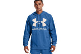 NNEKG Under Armour Mens Rival Fleece Big Logo Hoodie (Victory Blue Onyx White Size L)