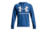 NNEKG Under Armour Mens Rival Fleece Big Logo Hoodie (Victory Blue Onyx White Size 2XL)