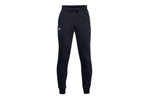 NNEKG Under Armour Boys Rival Cotton Pants (Black Onyx White Size S)