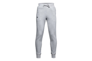 NNEKG Under Armour Boys Rival Cotton Pants (Mod Gray Light Heather Black Size M)