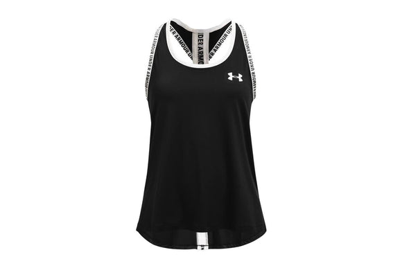 NNEKG Under Armour Girls Knockout Tank (Black White Size M)