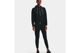 NNEKG Under Armour Womens Rival Fleece Mesh Pants (Black White Size S)