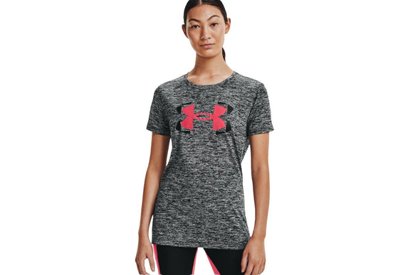 NNEKG Under Armour Womens Tech Twist Graphic Short Sleeve Tee (Black Brilliance Size S)