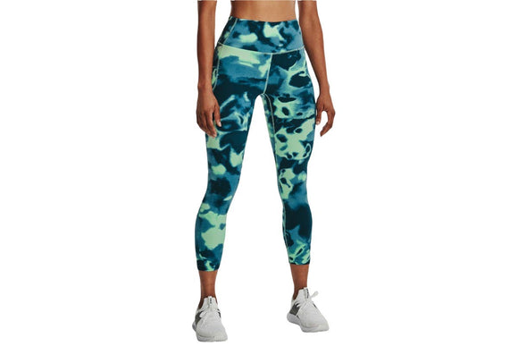 NNEKG Under Armour Womens Meridian Print Ankle Tights (Aqua Foam Metallic Silver Size XL)
