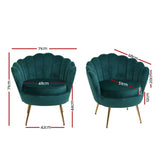 NNEDSZ Armchair Lounge Chair Accent Armchairs Retro Lounge Accent Chair Single Sofa Velvet Shell Back Seat Green