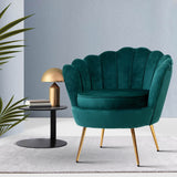 NNEDSZ Armchair Lounge Chair Accent Armchairs Retro Lounge Accent Chair Single Sofa Velvet Shell Back Seat Green