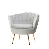 NNEDSZ Armchair Lounge Chair Accent Armchairs Retro Single Sofa Velvet Grey