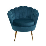 NNEDSZ Armchair Lounge Chair Accent Retro Armchairs Lounge Shell Velvet Navy
