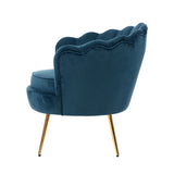 NNEDSZ Armchair Lounge Chair Accent Retro Armchairs Lounge Shell Velvet Navy