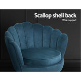 NNEDSZ Armchair Lounge Chair Accent Retro Armchairs Lounge Shell Velvet Navy