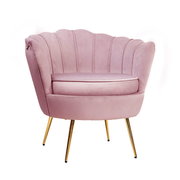 NNEDSZ Armchair Lounge Chair Accent Armchairs Retro Single Sofa Velvet Pink