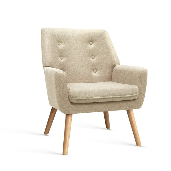 NNEDSZ Fabric Dining Armchair - Beige