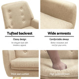 NNEDSZ Fabric Dining Armchair - Beige