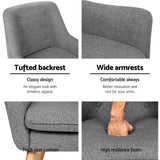 NNEDSZ Fabric Dining Armchair - Grey