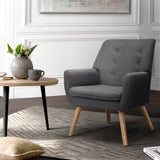 NNEDSZ Fabric Dining Armchair - Grey