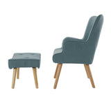 NNEDSZ Armchair Lounge Chair Ottoman Accent Armchairs Sofa Fabric Chairs Blue