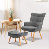 NNEDSZ Armchair and Ottoman - Grey