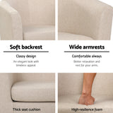 NNEDSZ Armchair Lounge Chair Tub Accent Armchairs Fabric Sofa Chairs Beige