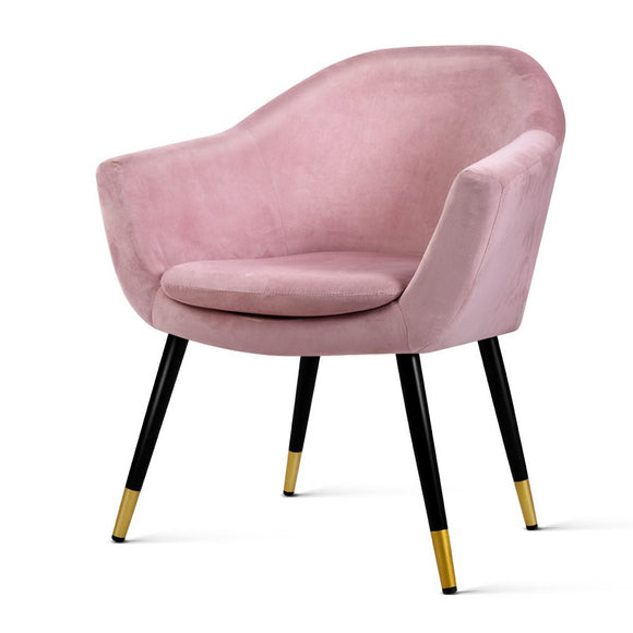 NNEDSZ Armchair Lounge Chair Accent Armchairs Retro Single Sofa Velvet Pink Seat