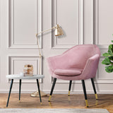 NNEDSZ Armchair Lounge Chair Accent Armchairs Retro Single Sofa Velvet Pink Seat