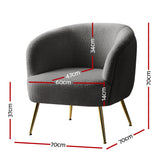 NNEDSZ Armchair Lounge Chair Accent Chairs Arm Armchairs Sherpa Boucle Charcoal