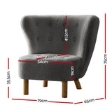 NNEDSZ Armchair Lounge Accent Chair Armchairs Couch Chairs Sofa Bedroom Charcoal