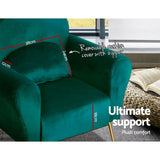 NNEDSZ Armchair Lounge Chair Accent Armchairs Chairs Sofa Green Cushion Velvet