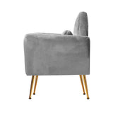 NNEDSZ Armchair Lounge Chair Accent Armchairs Chairs Sofa Grey Velvet Cushion